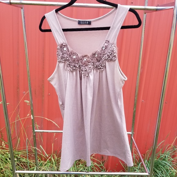 G.U.S.B. Collection Tops - XL G.U.S.B. Collection flower ruffle tank